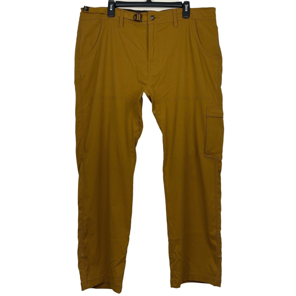prAna Zion Mens 40x32 Stretch Roll Up Vented Hiking Pants Burnt Orange *READ
